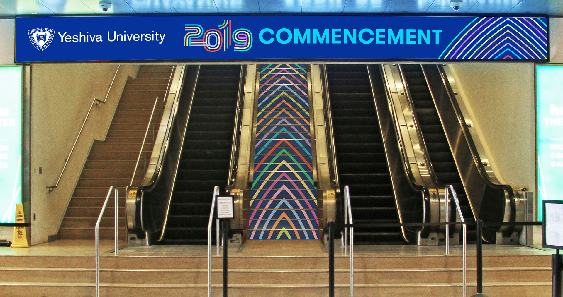 Yeshiva University - Commencement - Stairs Signs